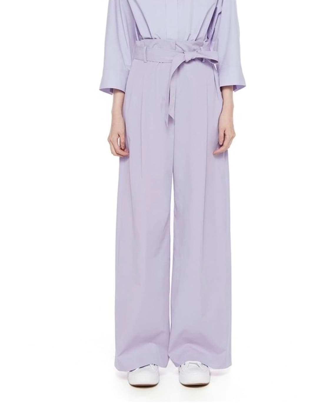 컴젠 벨티드 와이드 핀턱 팬츠 라일락 상품이미지7
