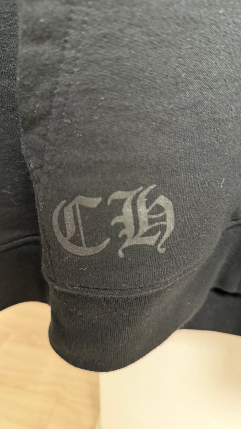 [XL] 크롬하츠 홀스슈 플로랄 헤비웨이트 후드집업 블랙 상품이미지2