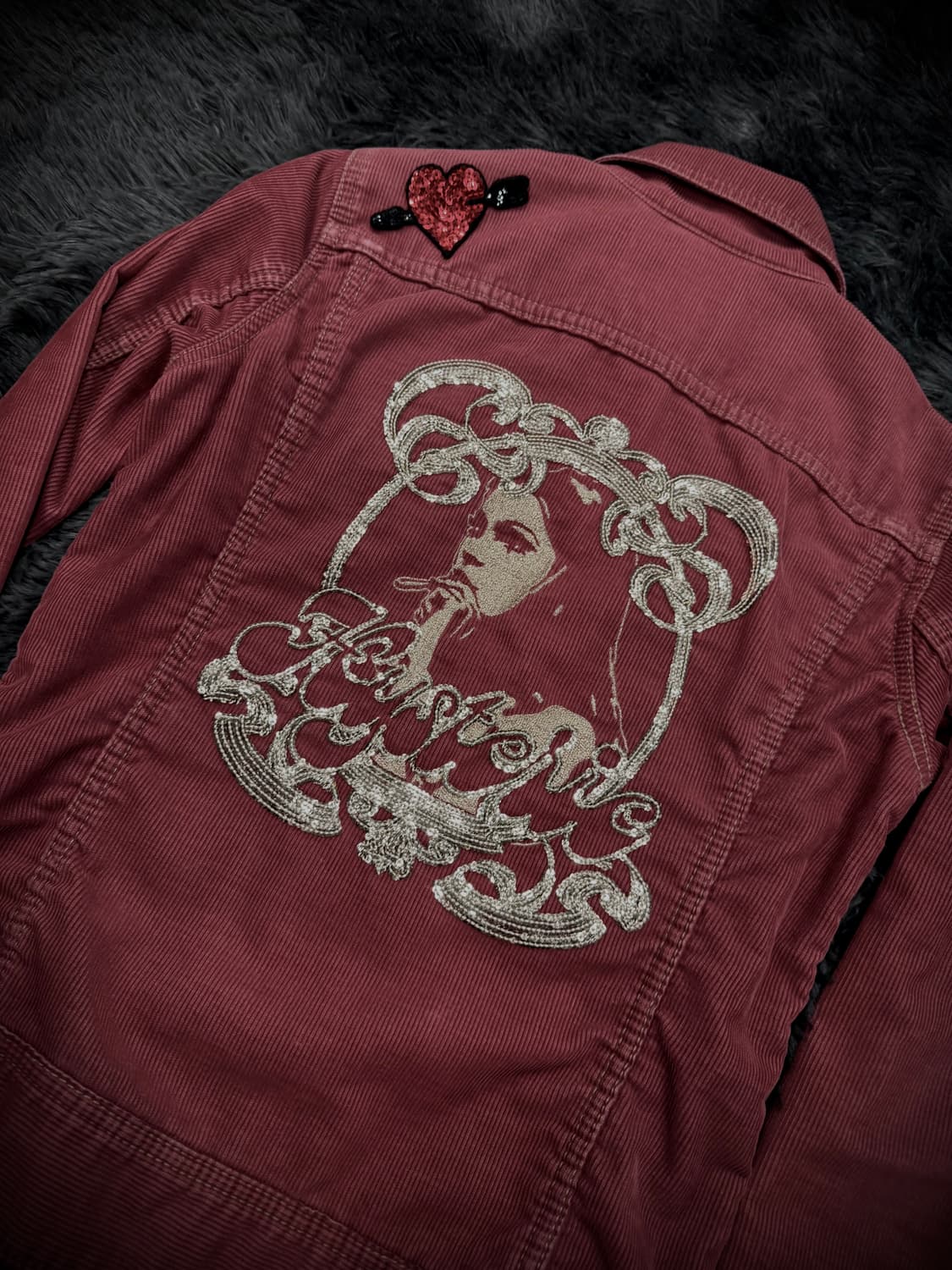 Hysteric Glamour 하트 걸프린팅 코듀로이 크롭 자켓 상품이미지6
