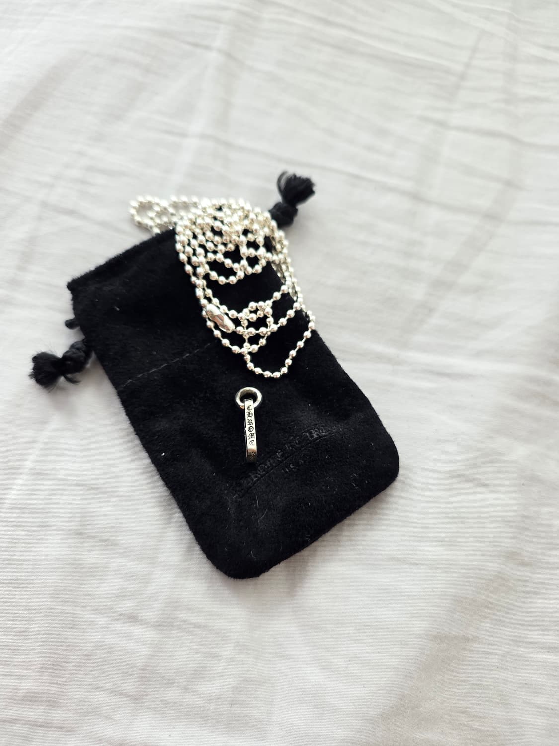 [FREE] 크롬하츠 타이니 크로스 컷아웃 도그택 & 볼체인 상품이미지5