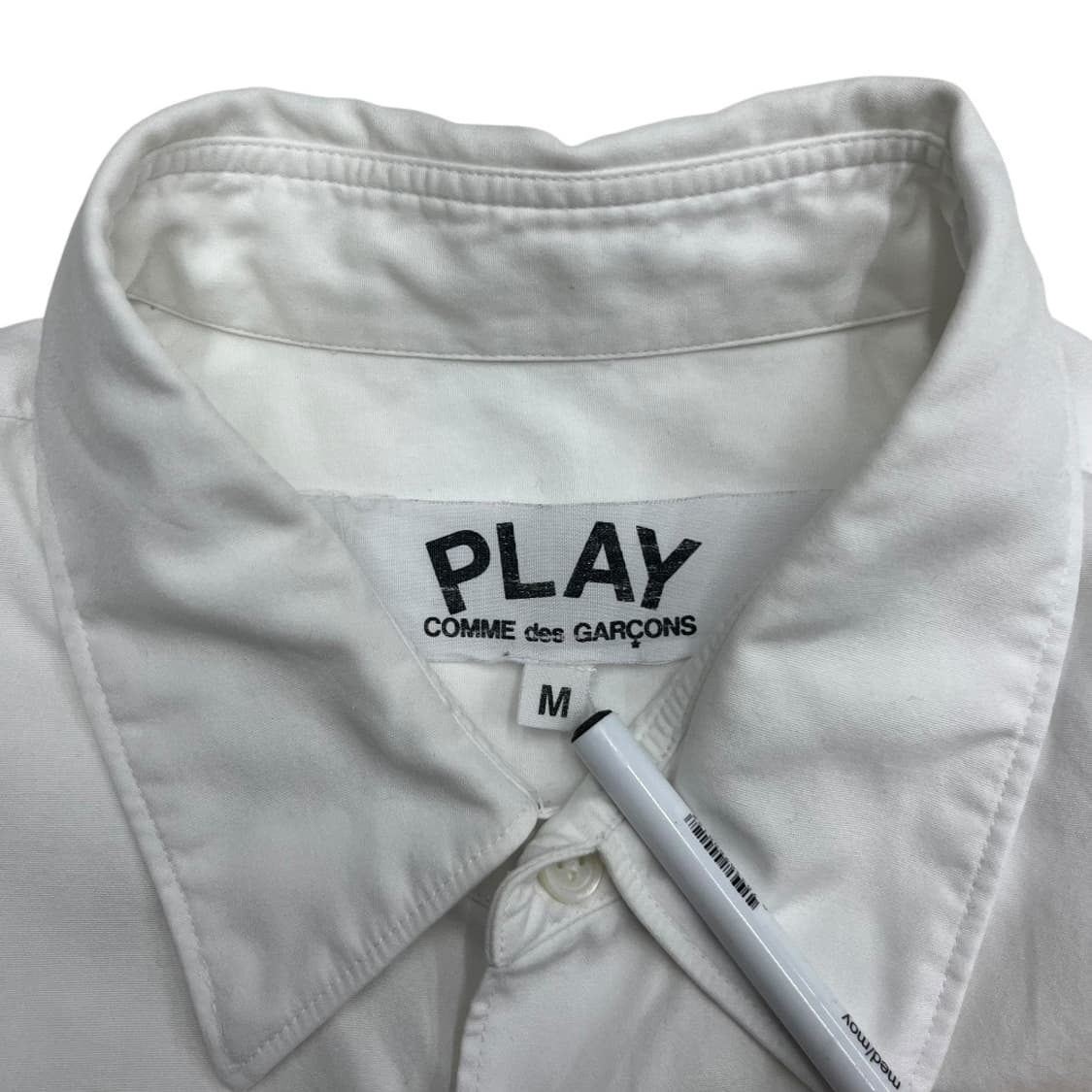 꼼데가르송 하트와펜 화이트 셔츠 M 상품이미지5