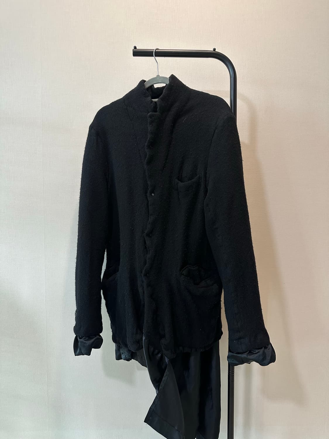 꼼데가르송 옴므 플러스 2021 보일드 울 나일론 인사이드 아웃 자켓 상품이미지1