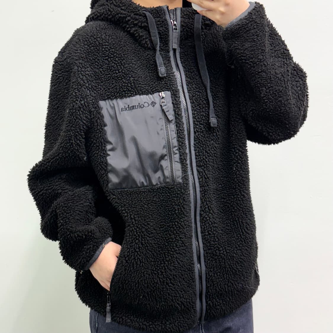 [XL] 컬럼비아 블랙 뽀글이 후리스 상품이미지2