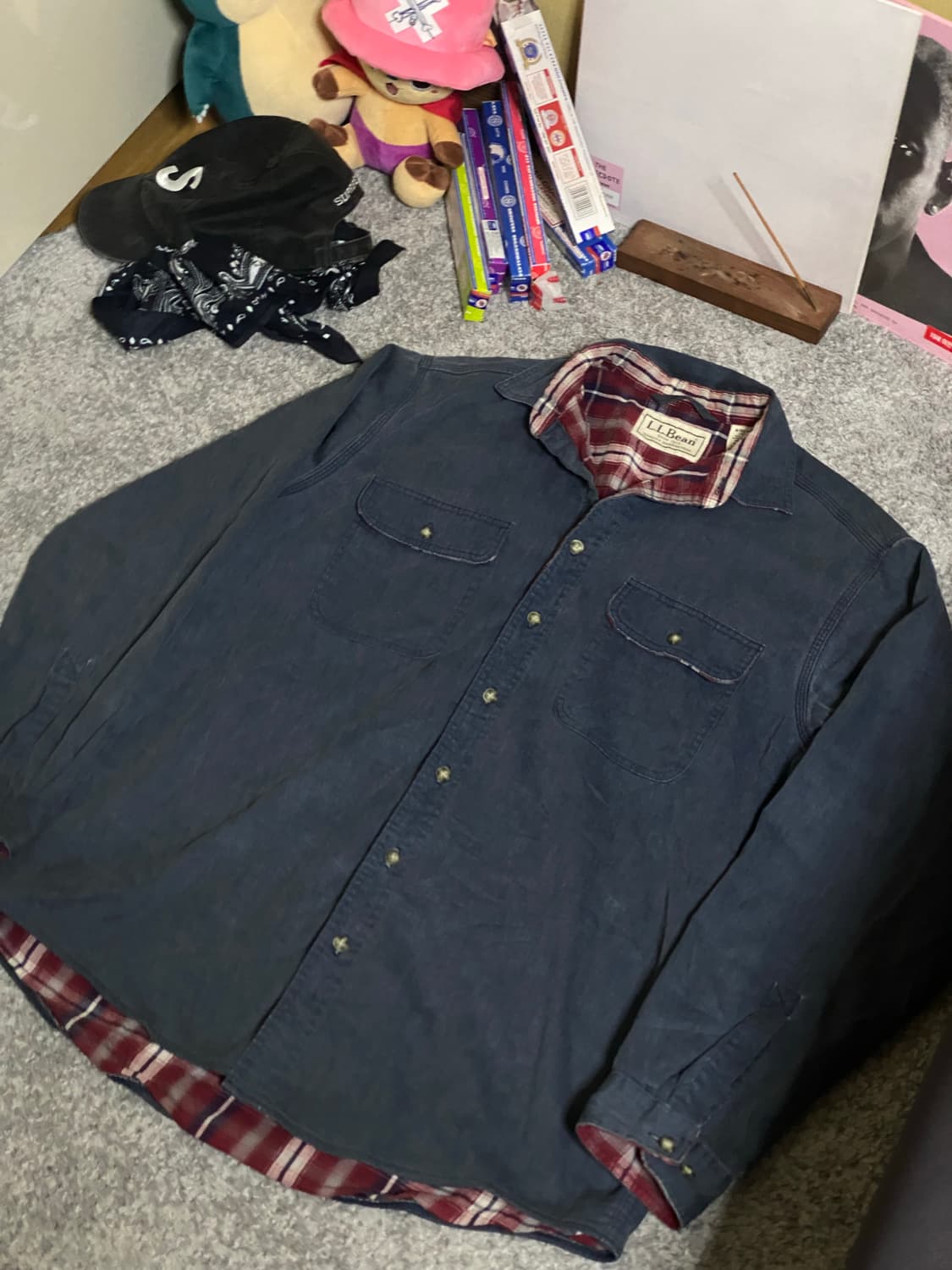 90s L.L.Bean Work Shirt made in USA 상품이미지1