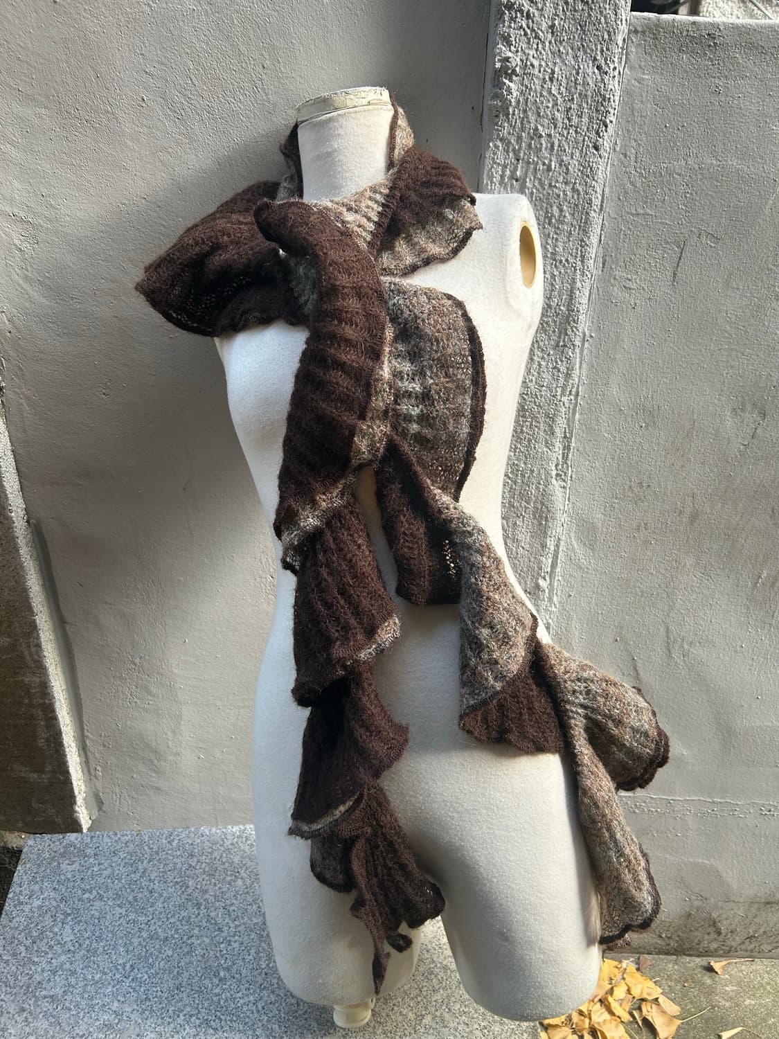 2000s 라떼갸루 모리걸 초코 트위스트 머플러 상품이미지1