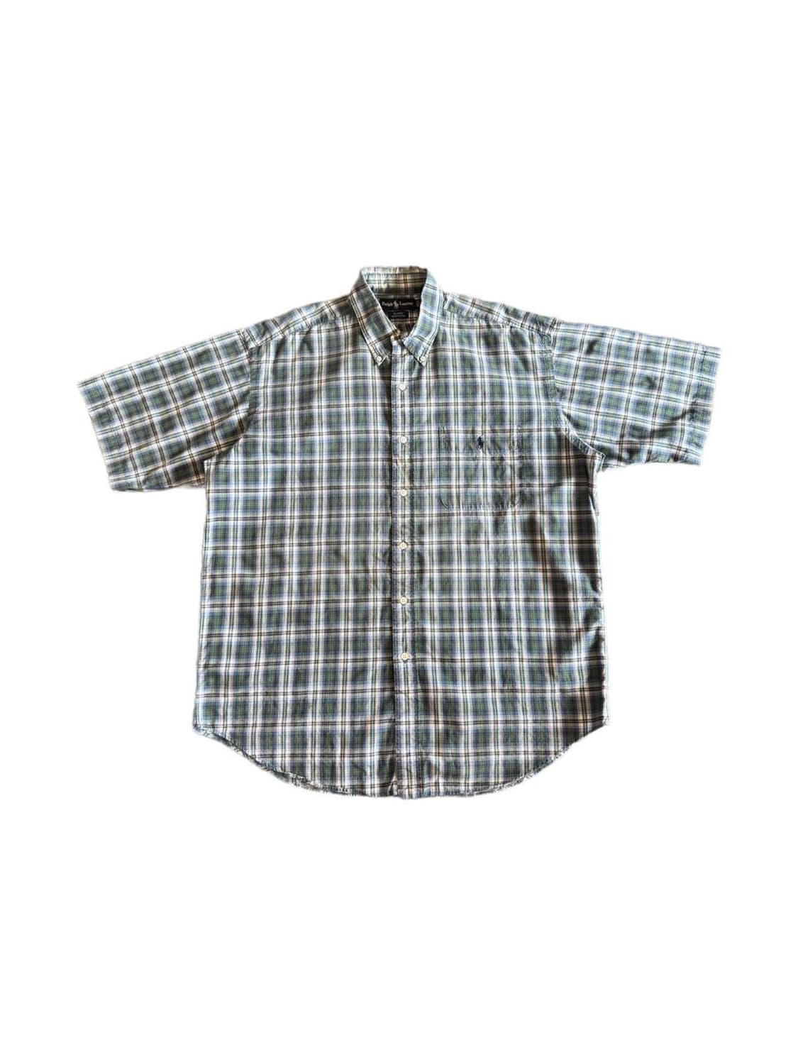 폴로 랄프로렌 버튼다운 체크 반팔셔츠 상품이미지1