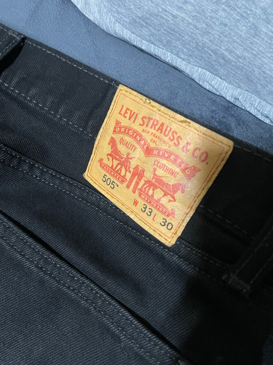 리바이스 505 블랙 33 상품이미지3