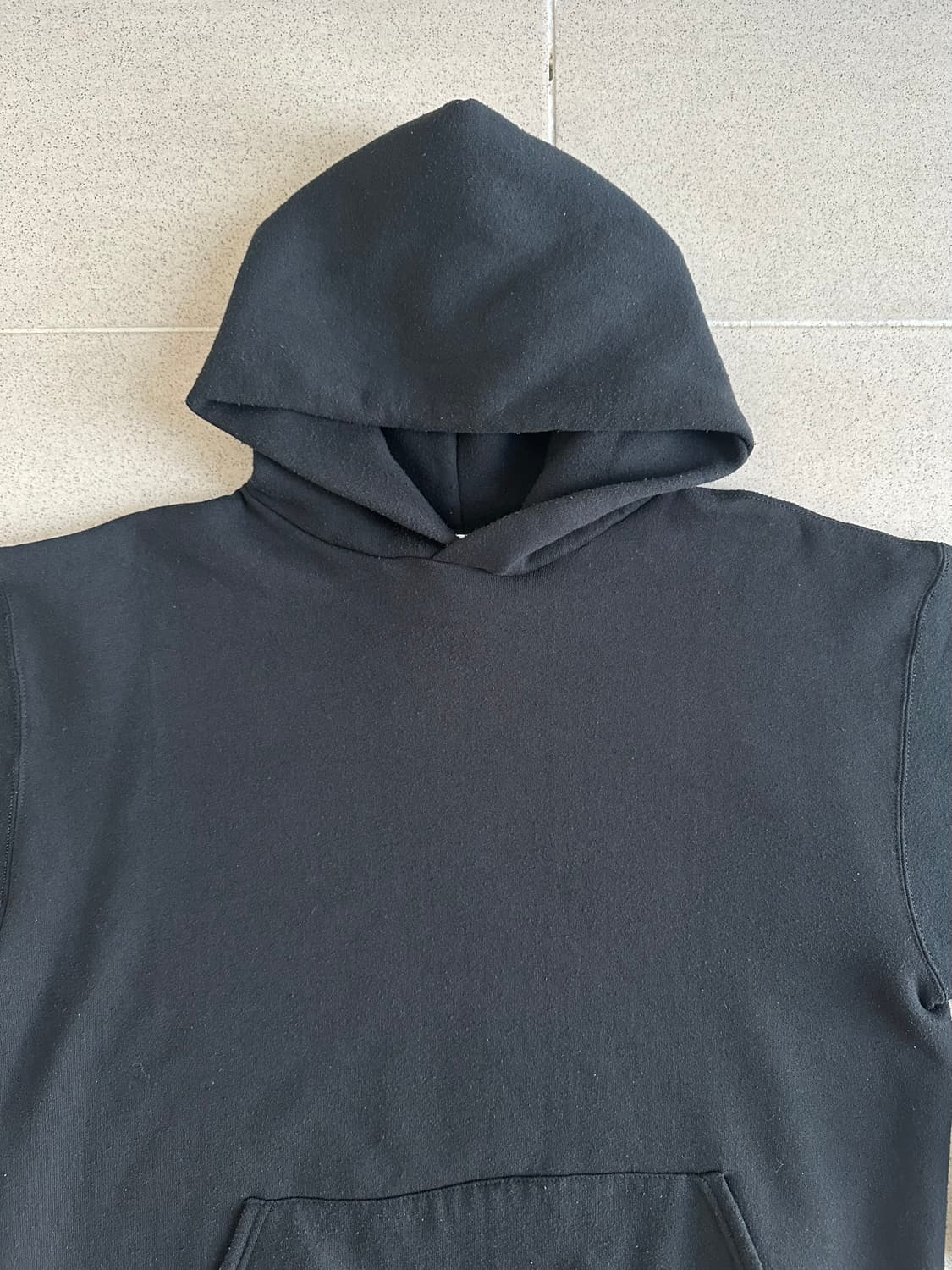 90s 빈티지 러셀 후드 블랙 XXL USA 상품이미지4
