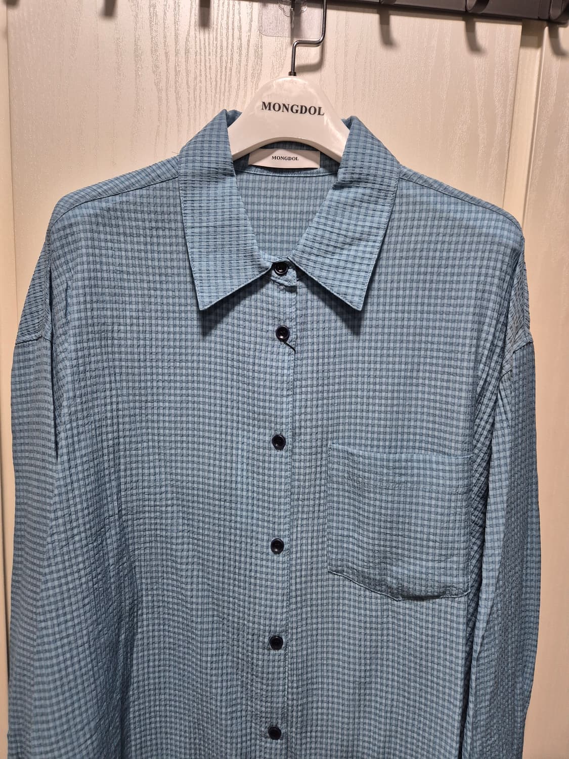 (세일)(새상품)MONGDOL 시어서커 셔츠 하늘색 상품이미지5