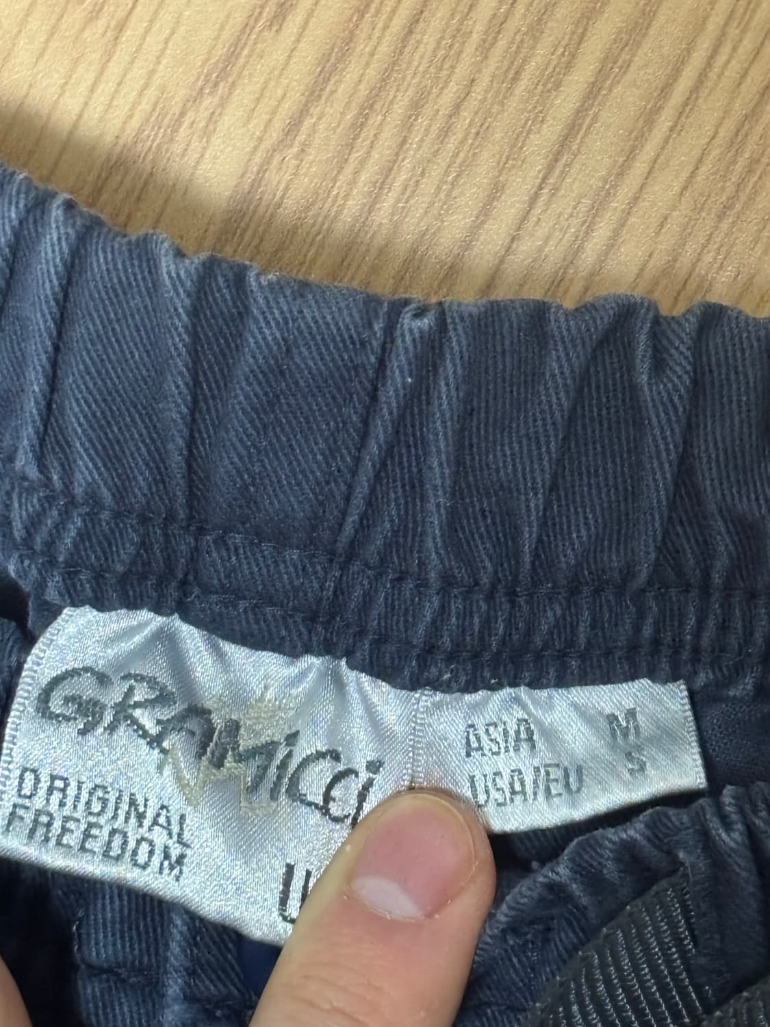 그라미치 루즈 테이퍼드 팬츠 M 네이비 상품이미지6