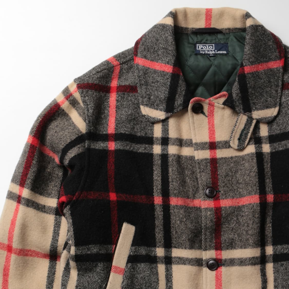 폴로 90s 타탄체크 울 필드자켓   상품이미지2