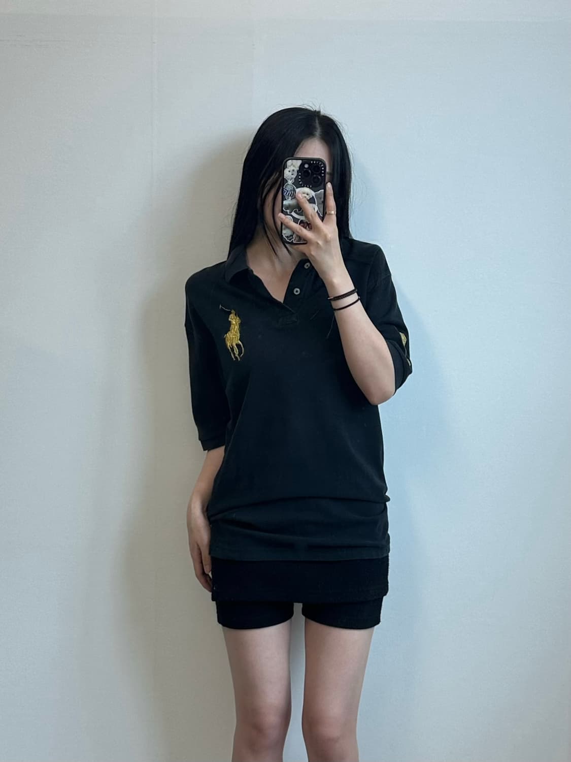 폴로 랄프로렌 빅포니 블랙 피케 반팔 카라 티셔츠 상품이미지1