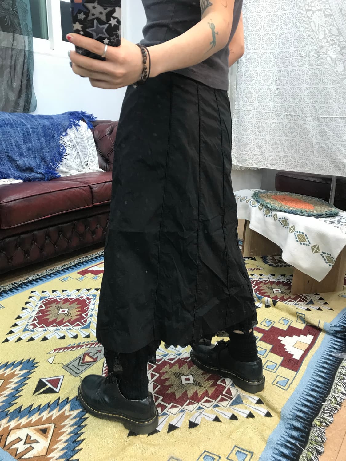 빈티지 여성 블랙 레이스 스커트  상품이미지2