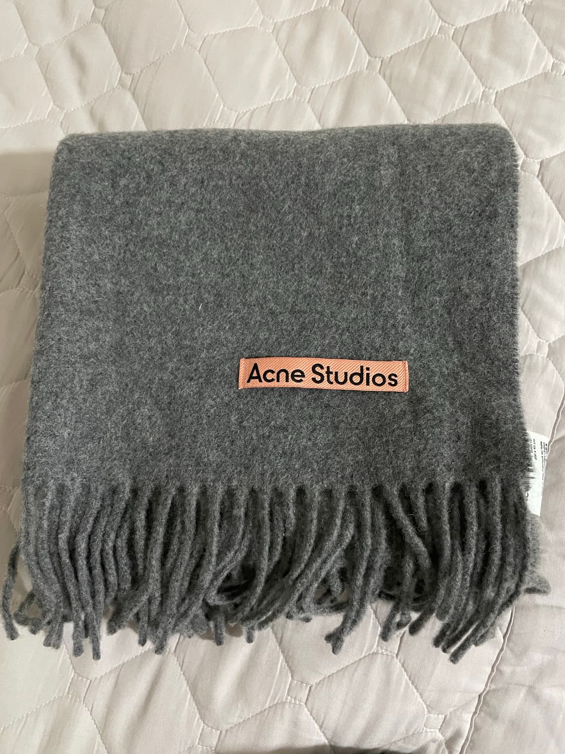아크네 스튜디오 내로우 울 프린지 머플러 그레이 멜란지  상품이미지1