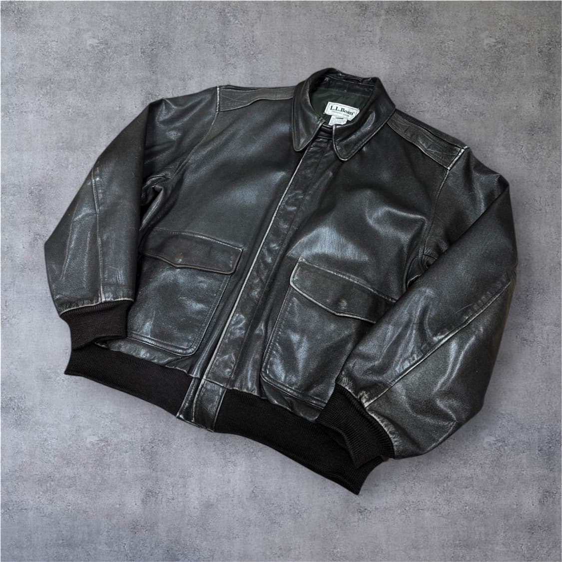 USA made)엘엘빈(llbean) A-2 레더자켓 XL 상품이미지2