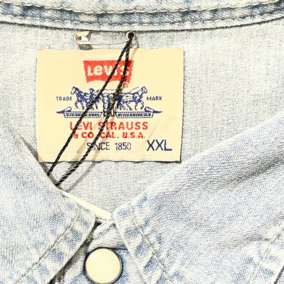 (XXL) 90s Levi's 리바이스 코튼 데님 셔츠 상품이미지6