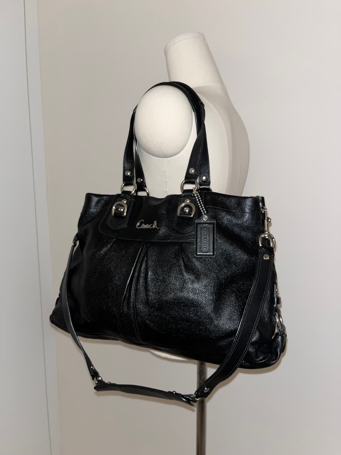  📦Coach Basic allblack shoulder bag 상품이미지2