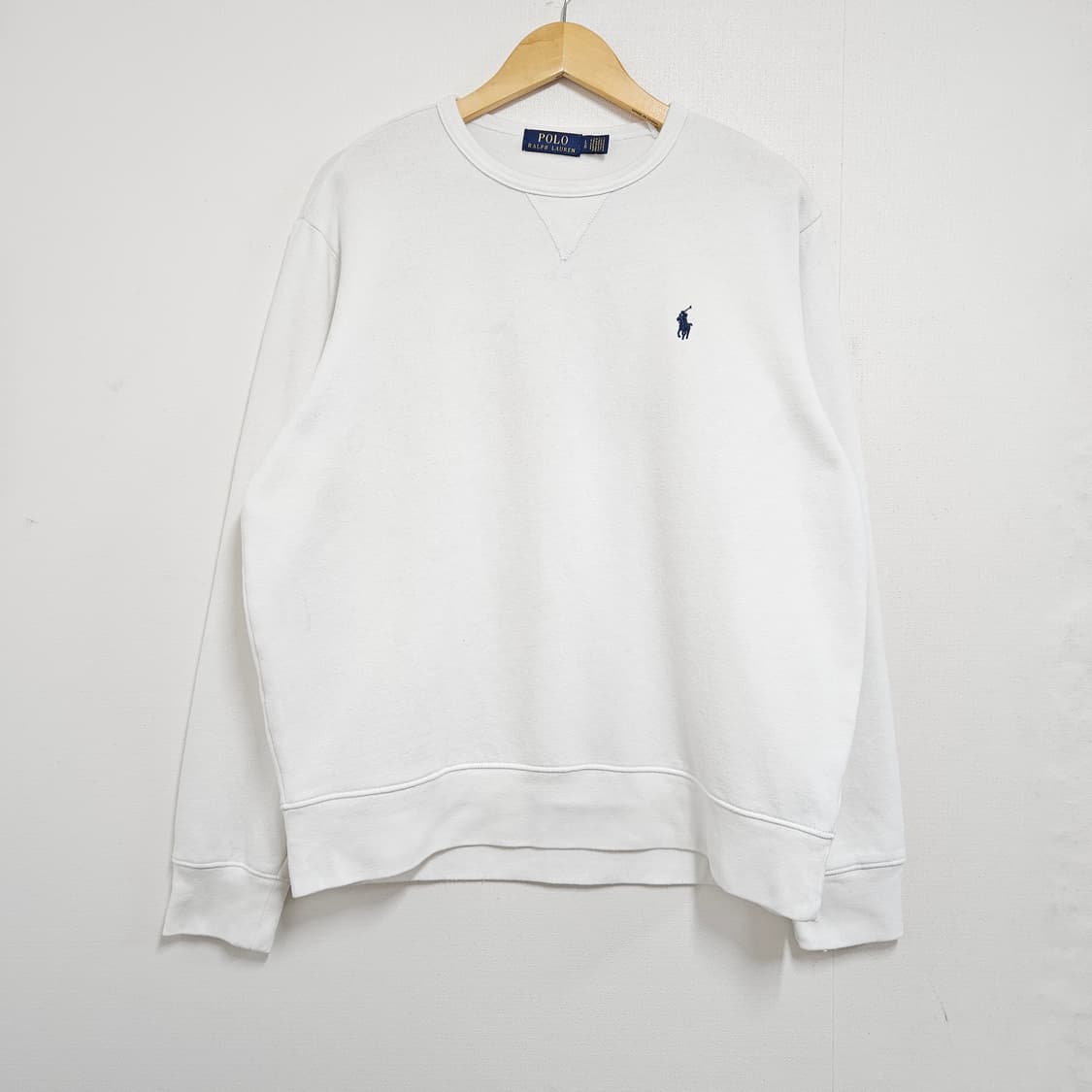 100-105 L) 폴로 랄프로렌 화이트 기모 맨투맨 상품이미지2