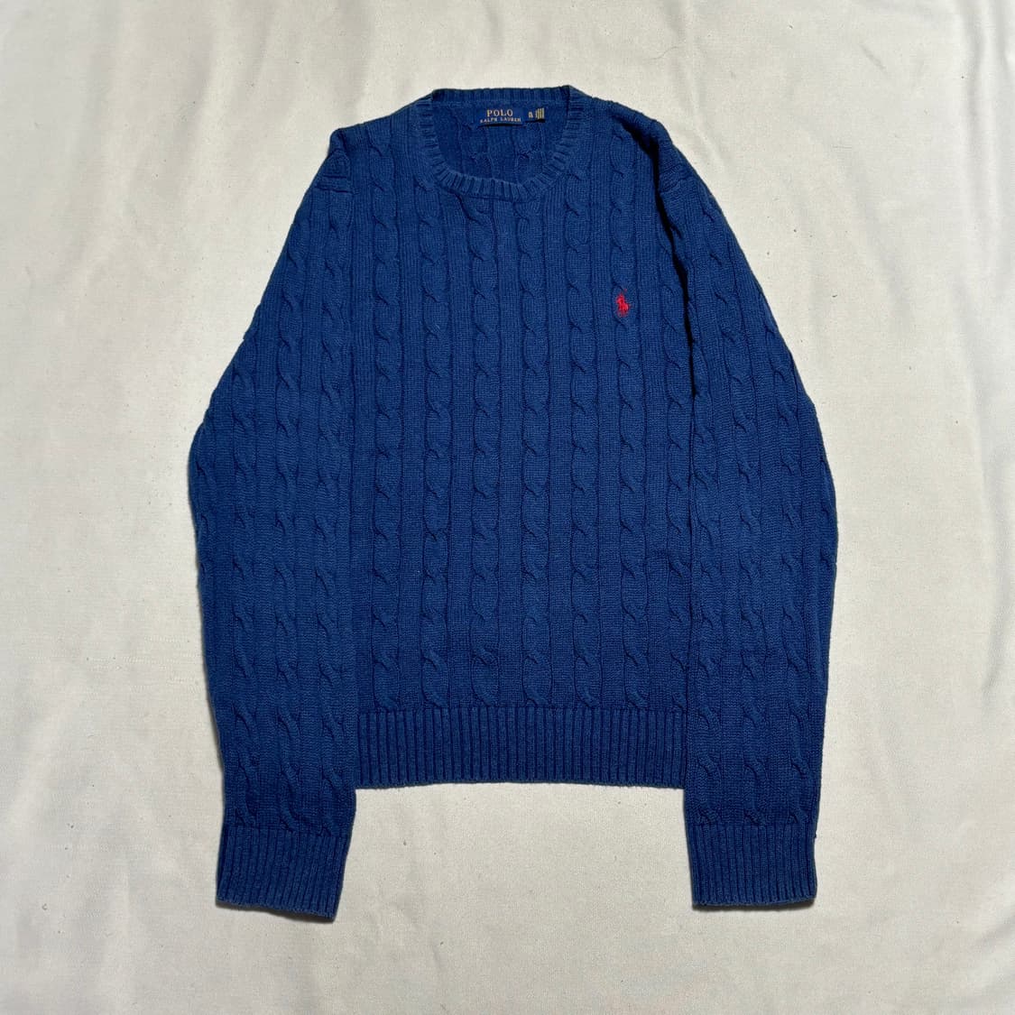 XL 폴로랄프로렌 블루 케이블 니트 상품이미지2