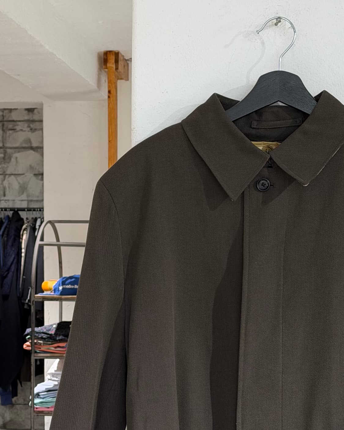 버버리 카키 히든버튼 벨티드 롱 코트 상품이미지2