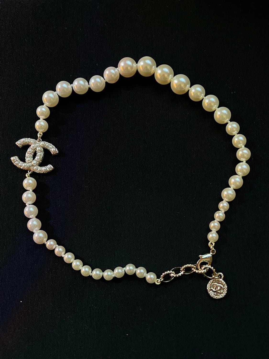 샤넬 정품 CC 빈티지 진주 업사이클링 네크리스 상품이미지5