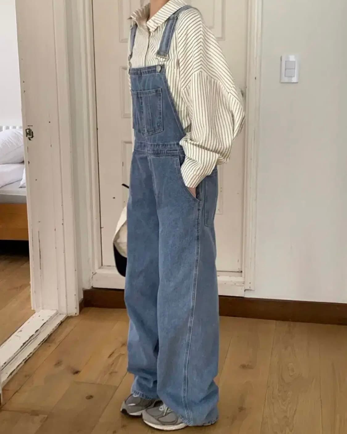 연청 데님 오버롤 멜빵바지 상품이미지6