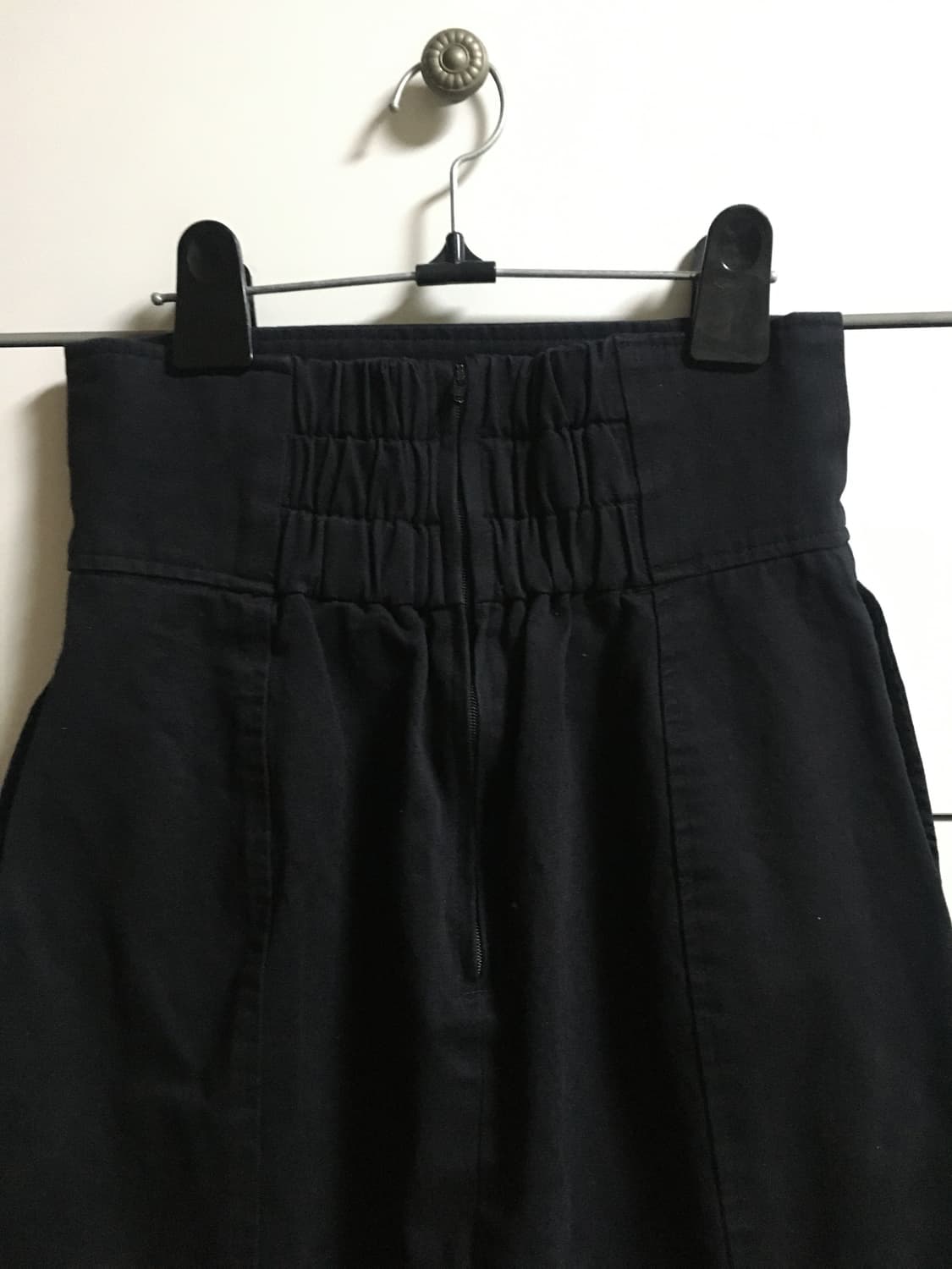 빈티지 플레어 롱 스커트 블랙 상품이미지2