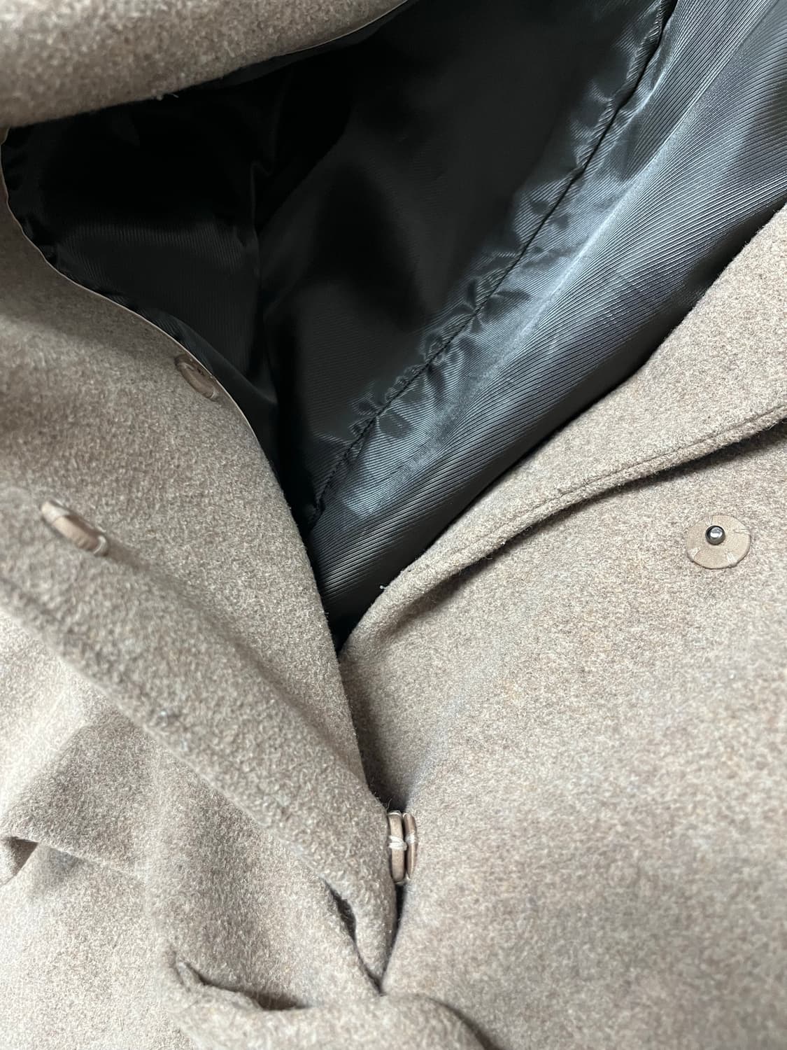 캘빈클라인 숄카라 벨티드 울 코트 상품이미지4