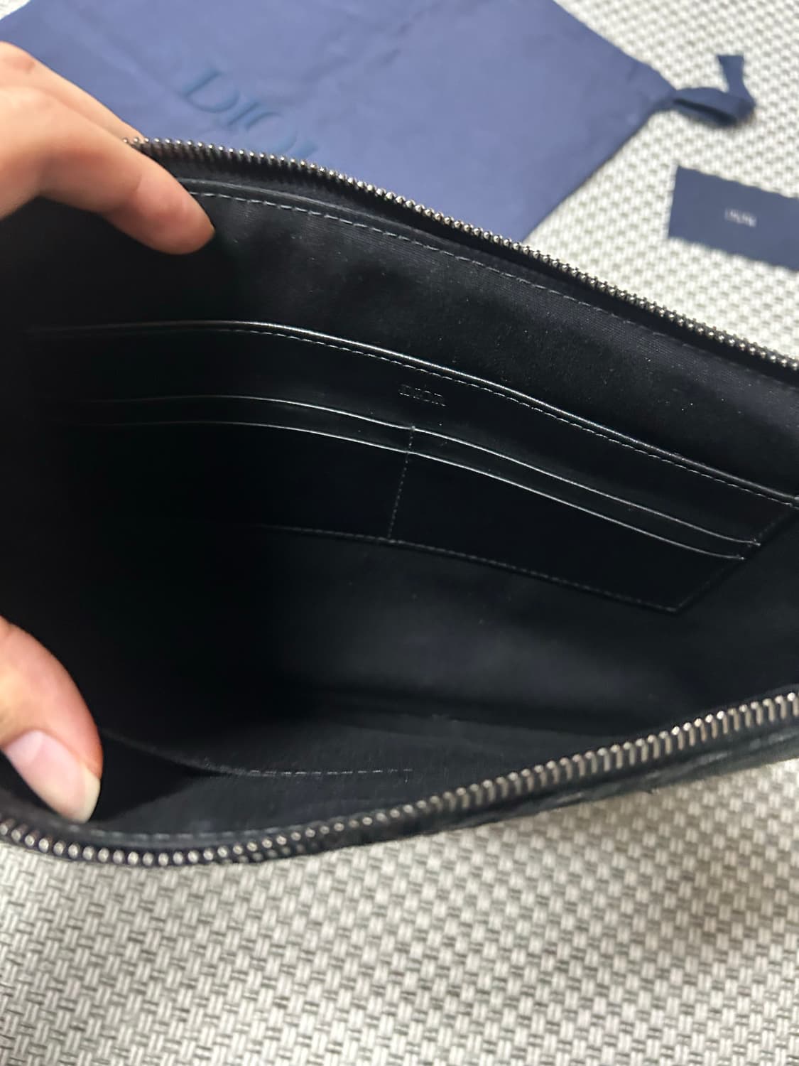 [공홈/새상품급] 디올 오블리크 자카드 파우치 클러치 A4 블랙 상품이미지5