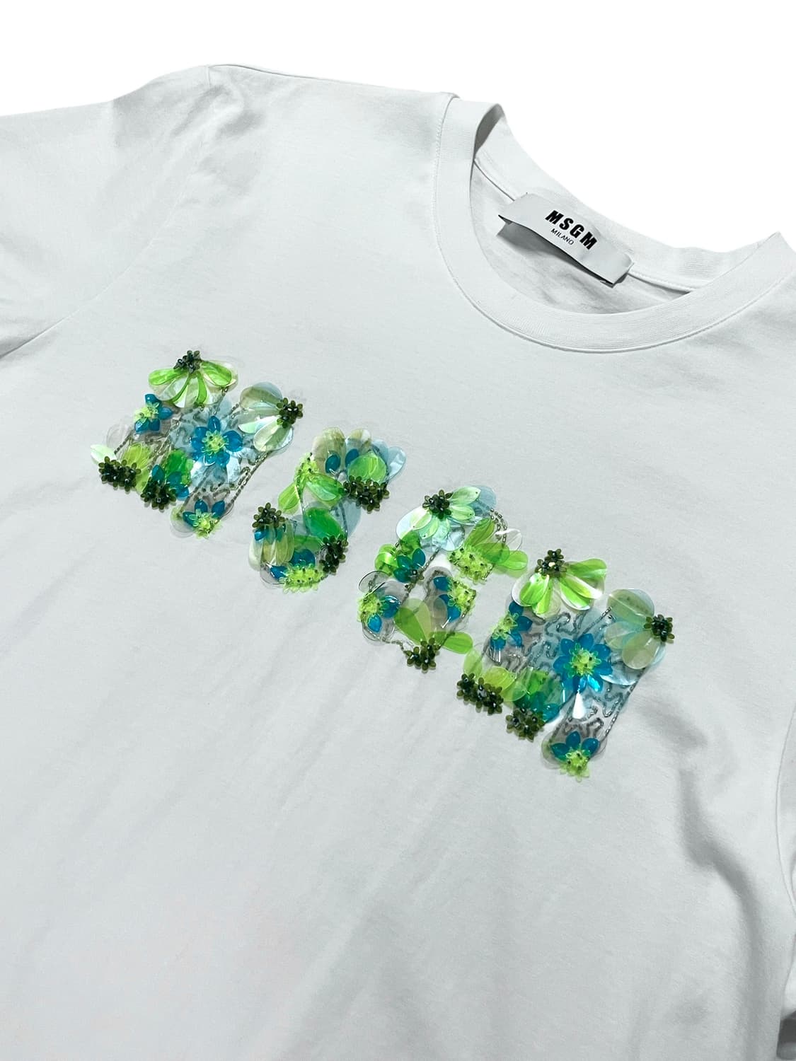 MSGM Beads Corsage Logo T-shirt 상품이미지5