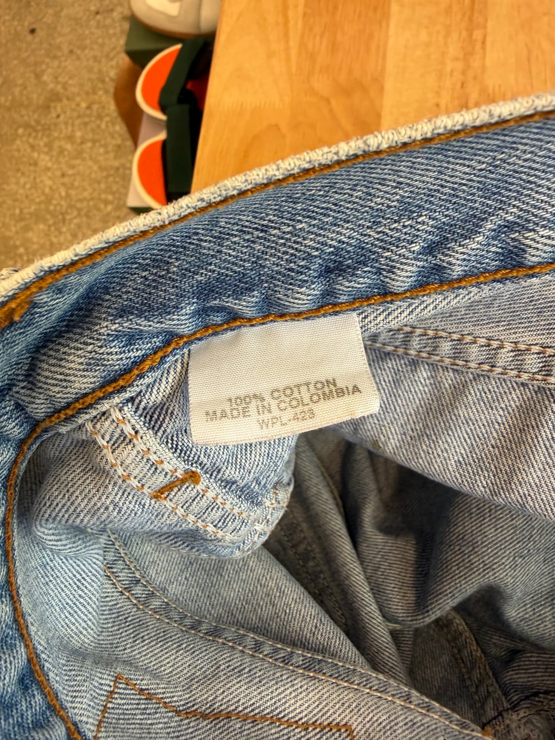 90‘s 리바이스 501 연청 데님 팬츠 상품이미지8