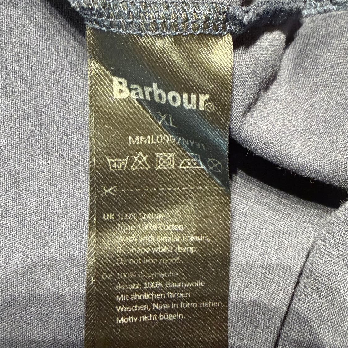 Barbour 바버 반팔 카라티 XL 상품이미지4