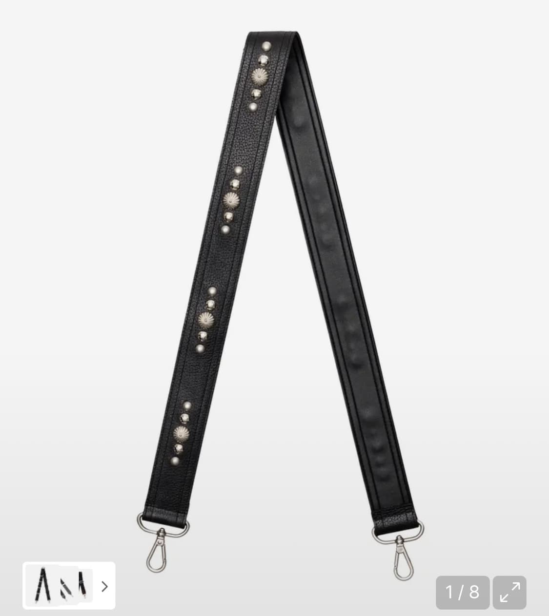 이우가마카라스 스터드레더숄더백 블랙 상품이미지2