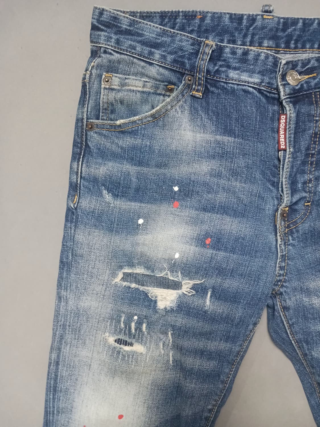 [46] 디스퀘어드2 플라워패치 슬림진 청바지 30 31 상품이미지2