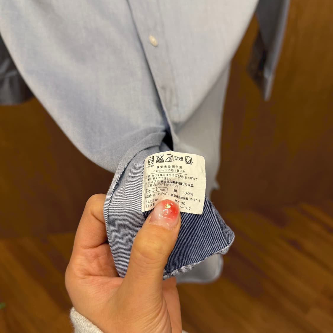 랑방 콜렉션 클래식 코튼 긴팔 셔츠 라운드 컷 포켓 디테일 라이트 블루 상품이미지7