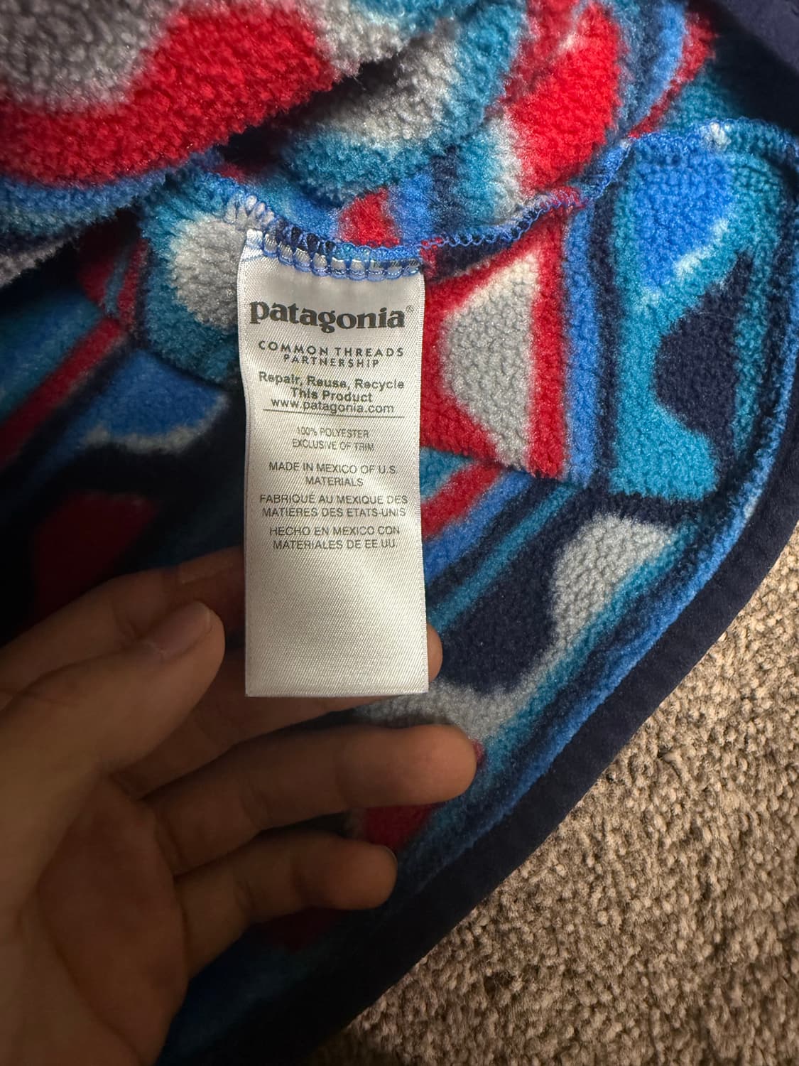 파타고니아 신칠라 델타블루 맨즈M 상품이미지4