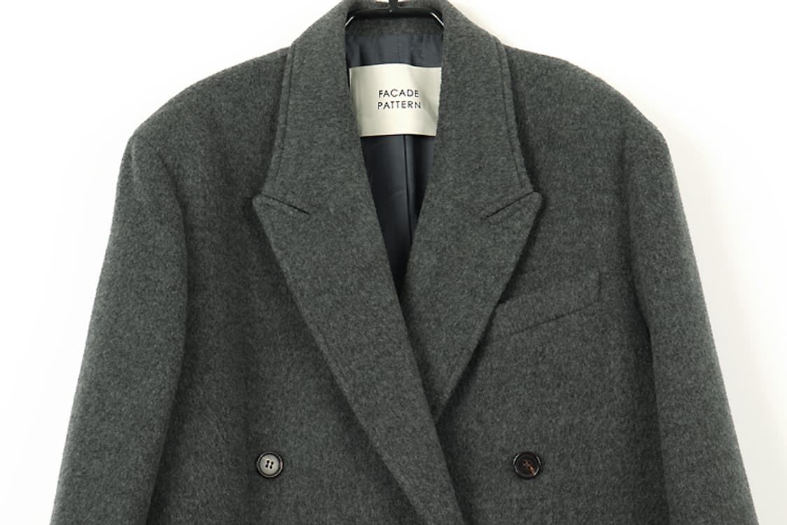 FACADE PATTERN 캐시미어더블코트(S) 파사드패턴 캐시미어코트 상품이미지4