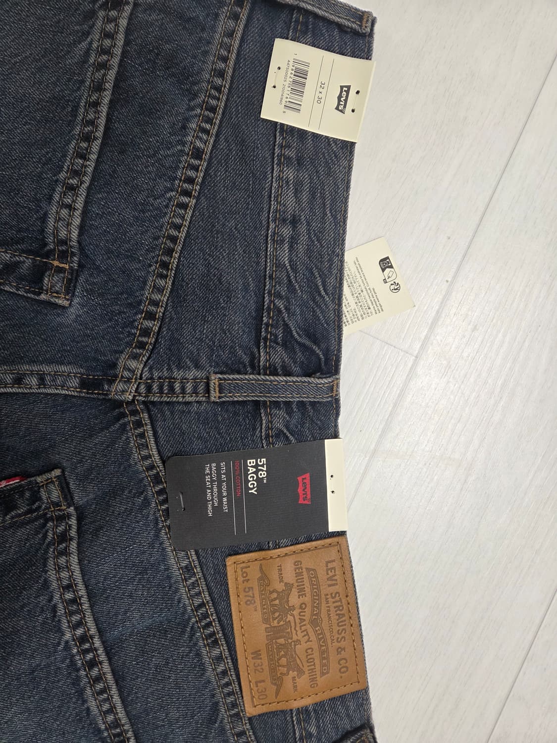 리바이스 578 배기진 다크워시 A7450-0025 32/30 상품이미지3