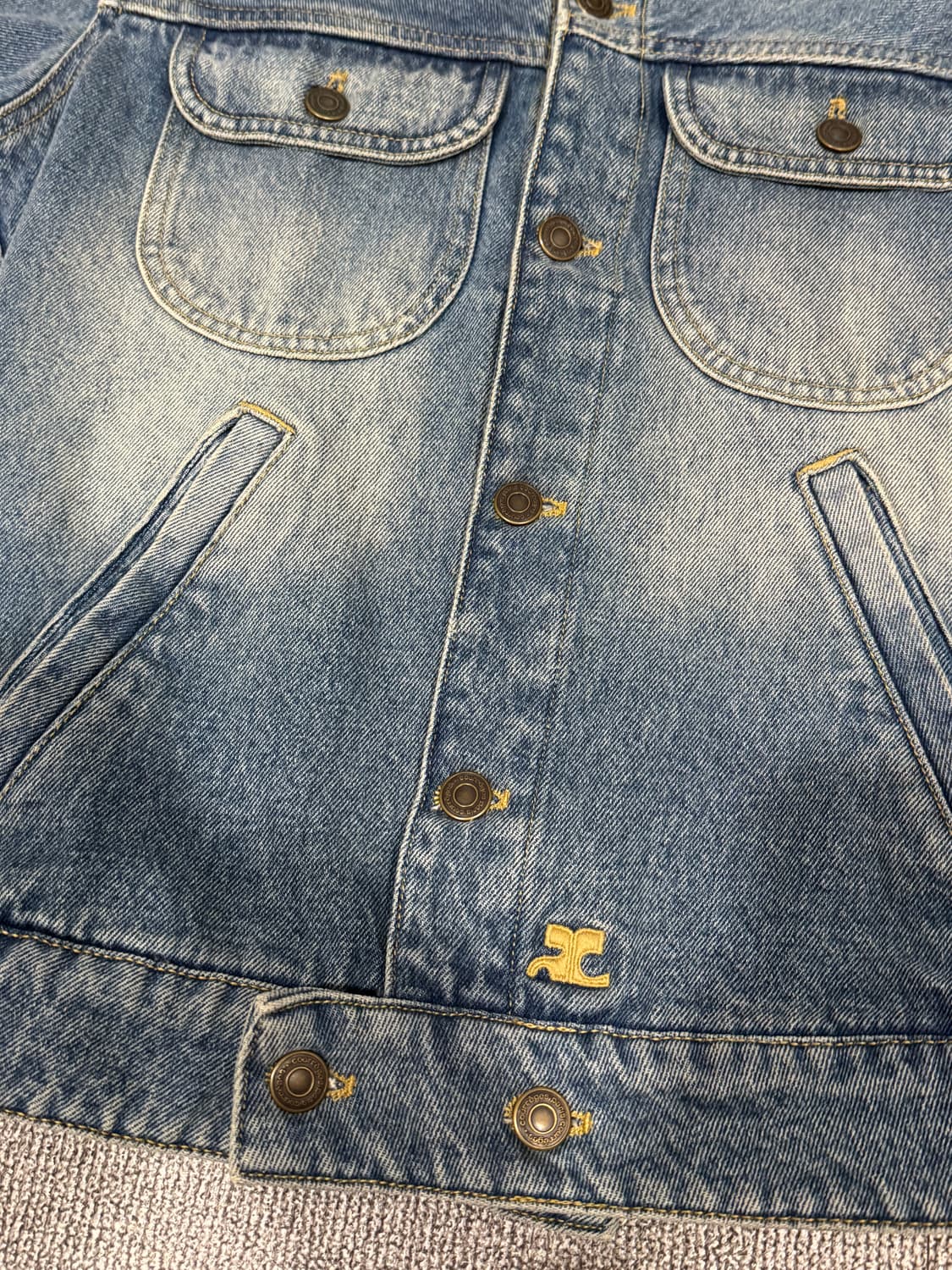 25FW 꾸레쥬 Courreges 블루 트러커 데님 자켓 S 상품이미지8