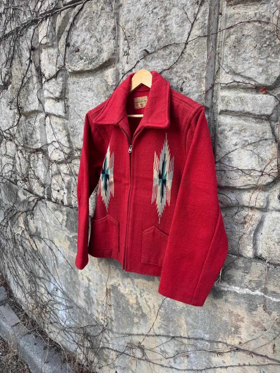 인디언 모터사이클 빈티지 30~40s 복각 오르테가 치마요 자켓 레드 상품이미지3