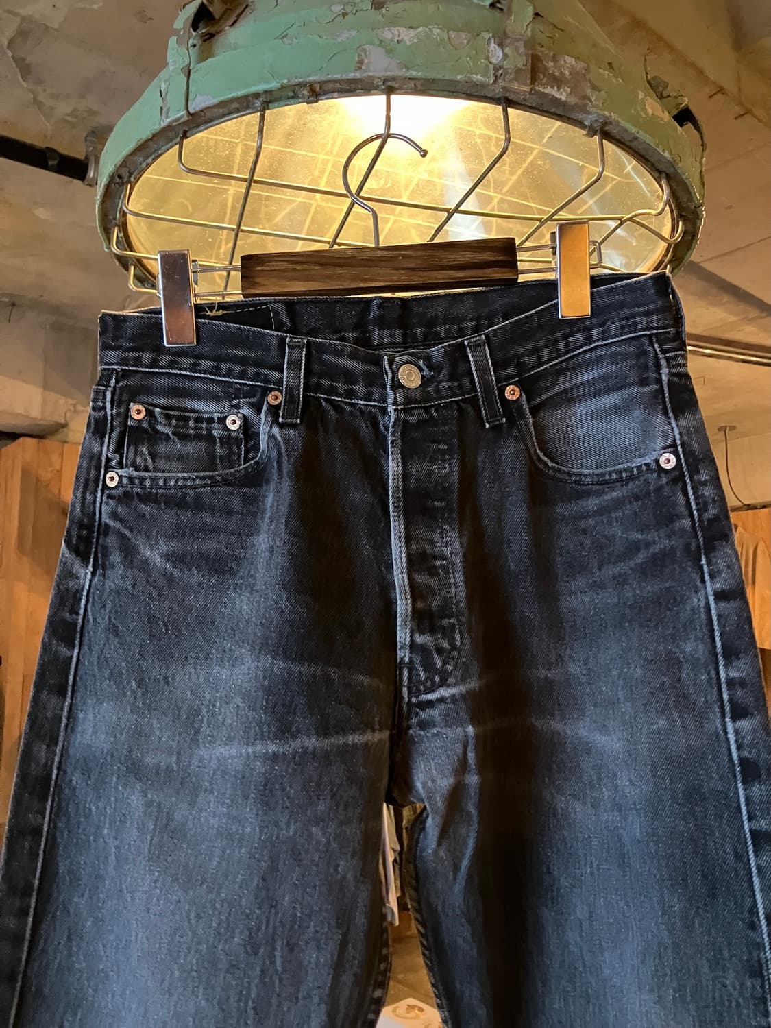 90s USA Levis 501 0660 Black Denim Pants 상품이미지3