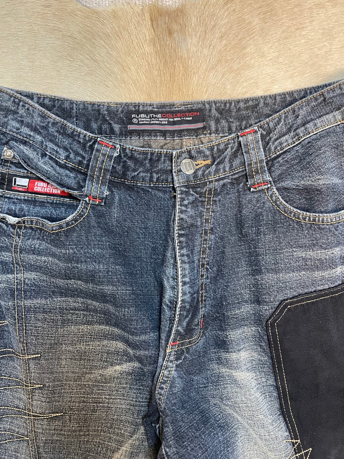 후부컬렉션 패치워크 데님 와이드팬츠 상품이미지3