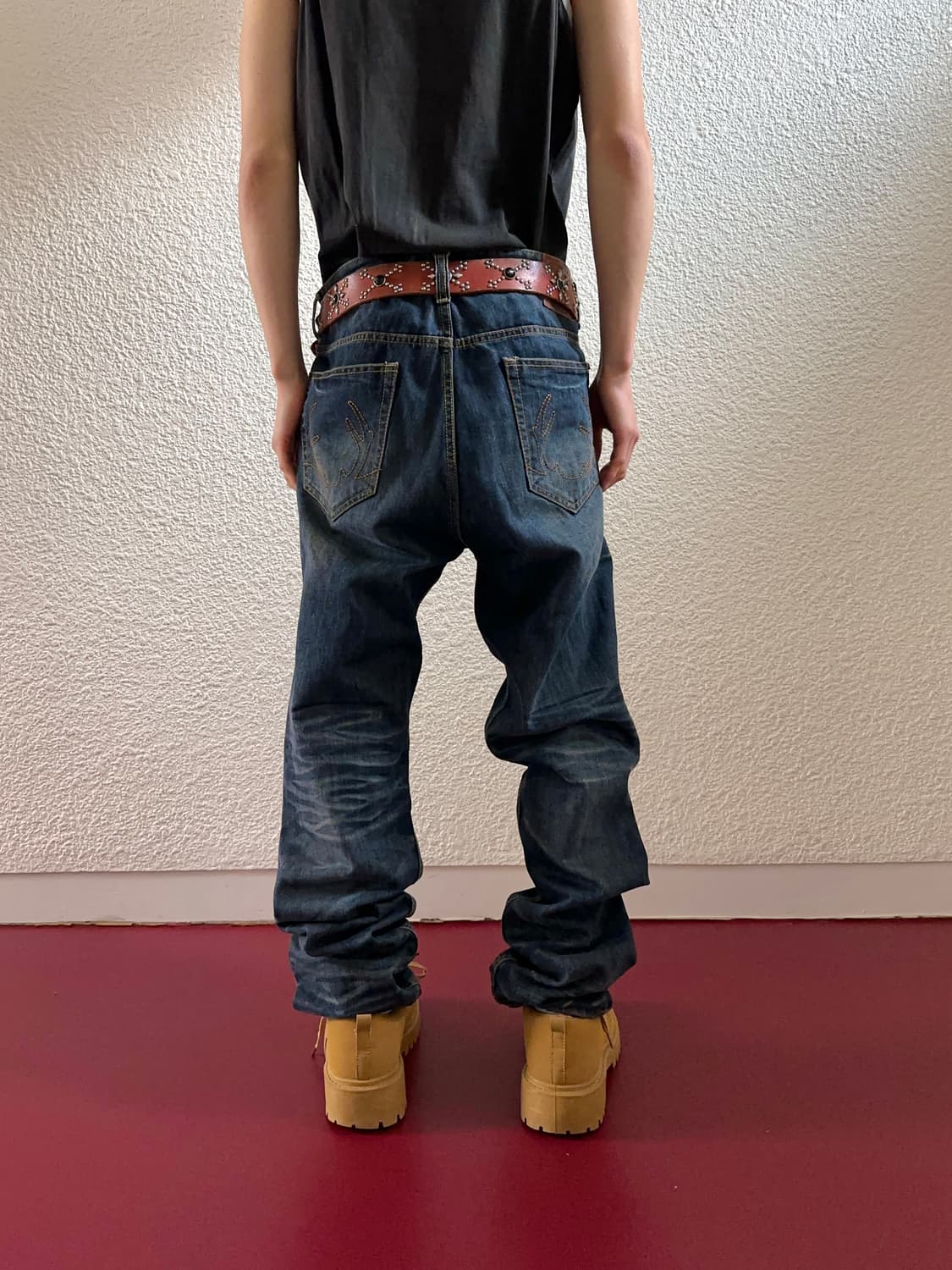 Maru Premium 러스티 워시드 슬림 루즈 진 상품이미지6