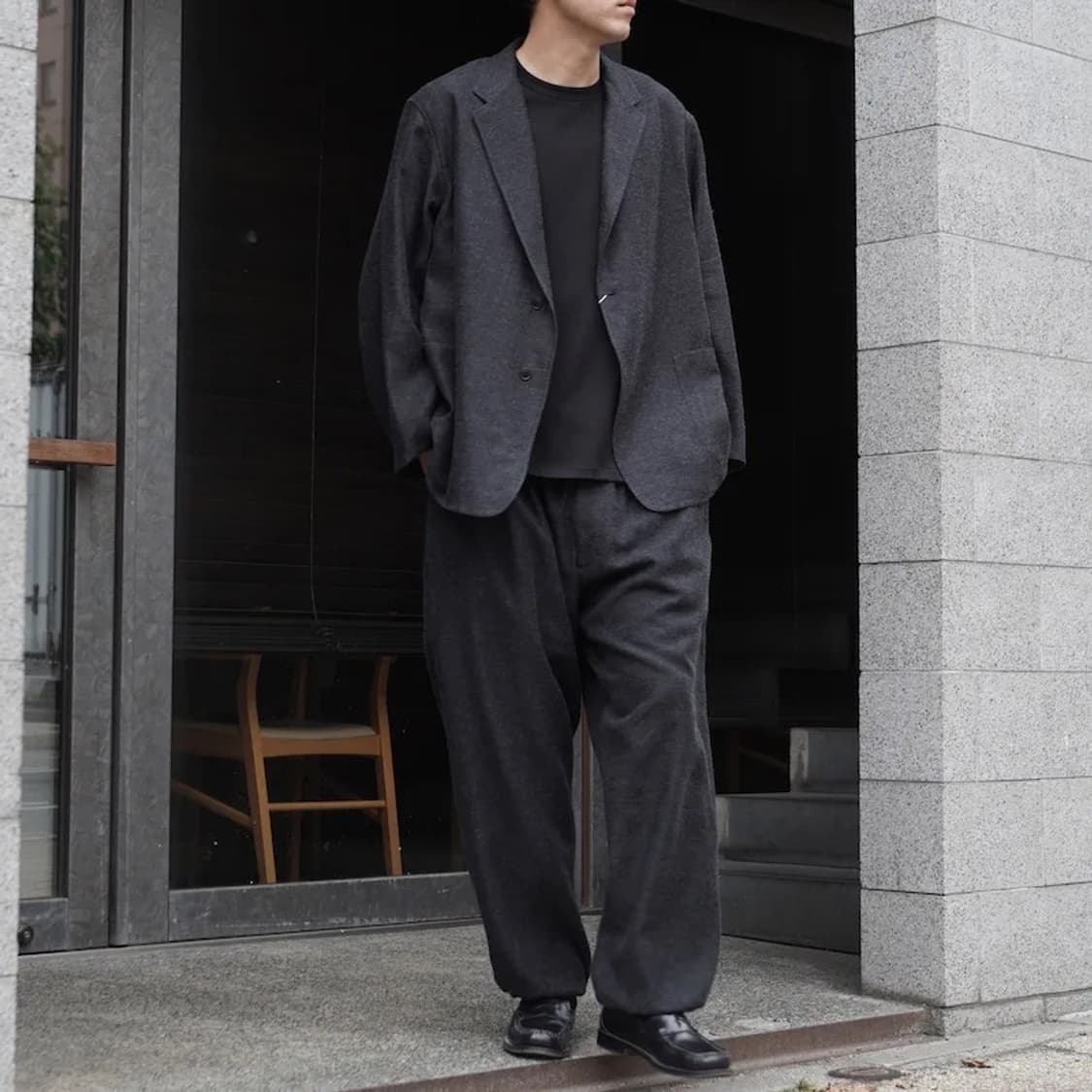 24AW comoli 코모리 캐시미어 실크 셋업 상품이미지1