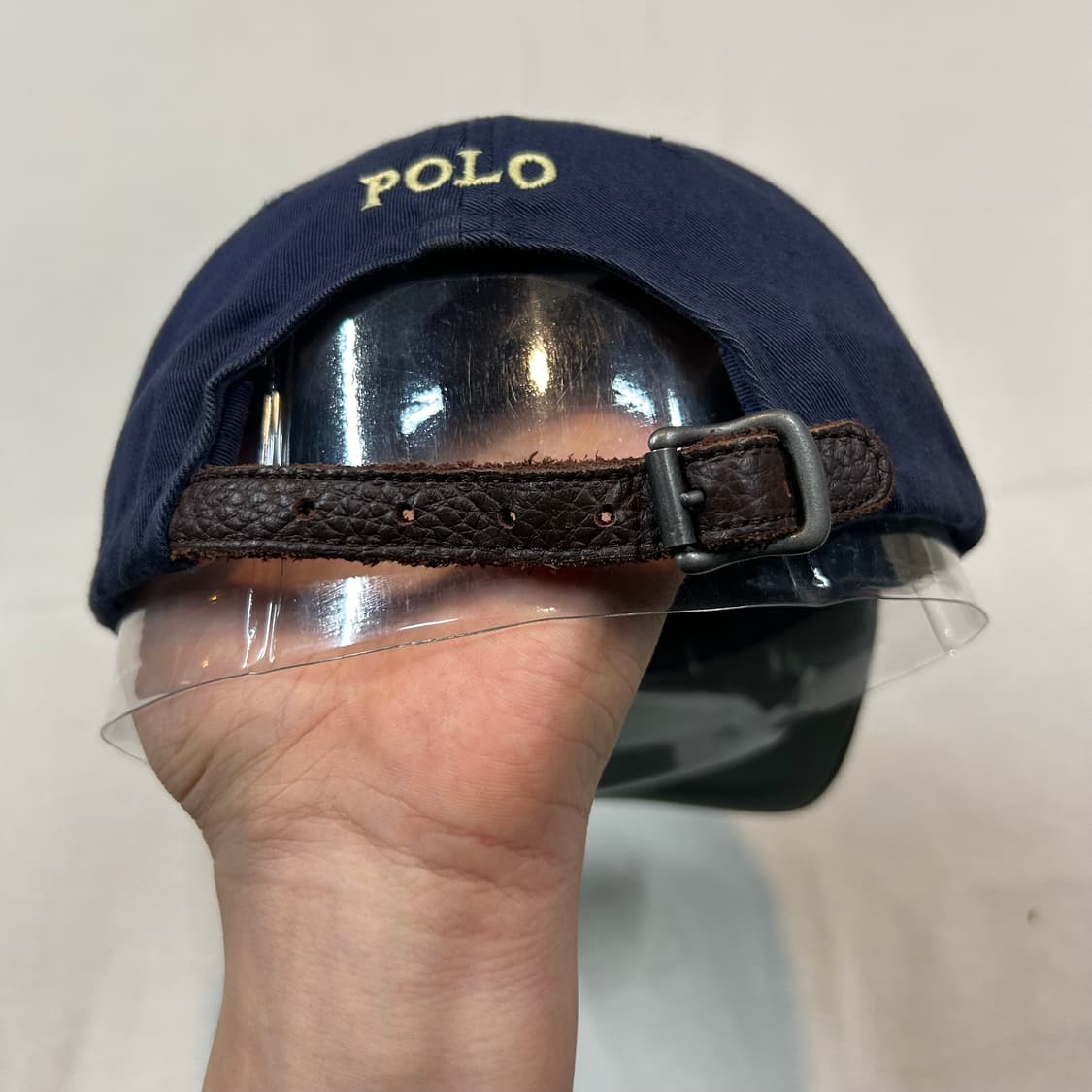 폴로 랄프로렌 네이비 볼캡 모자 가죽스트랩 정품 상품이미지5