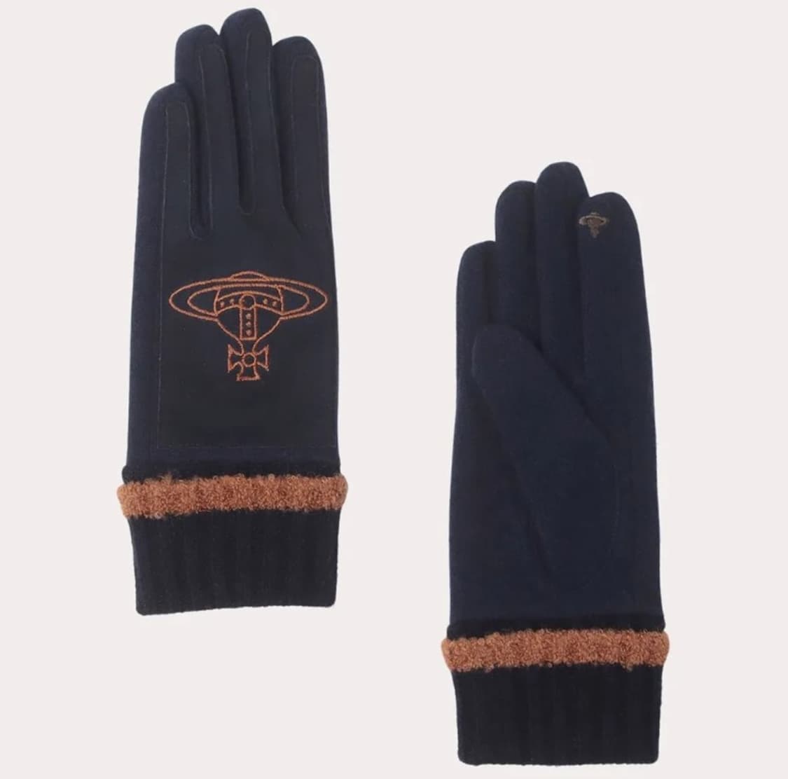 비비안 웨스트우드 빅 orb 저지 글러브 네이비 (새상품) 상품이미지2