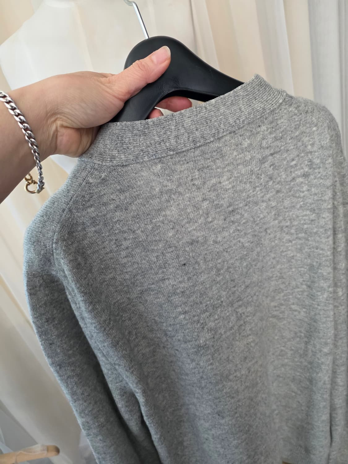 꼼데가르송 PLAY 가디건 그레이 S 상품이미지5