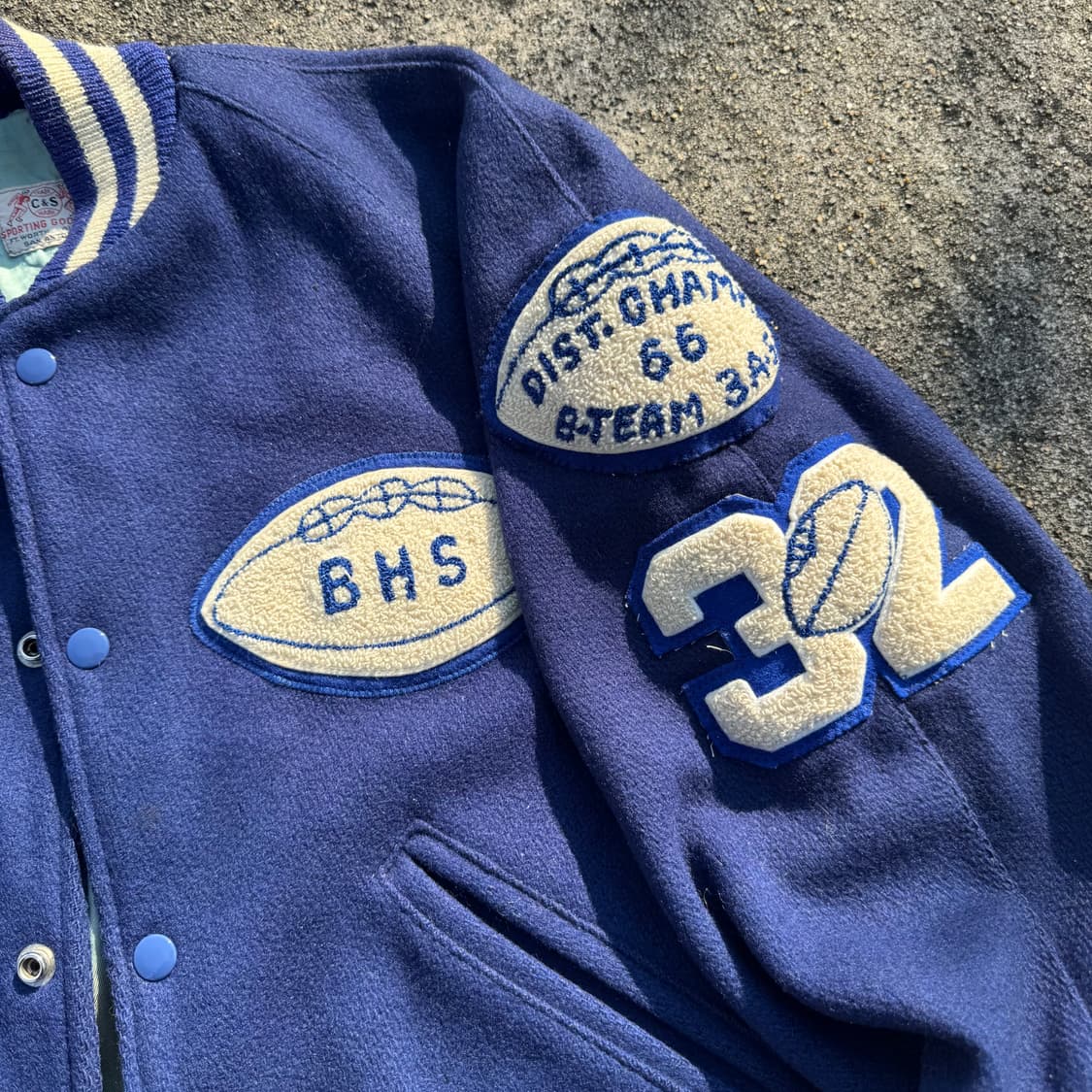 [L] 60s C&S Sporting goods 바시티 레터맨 자켓 상품이미지6