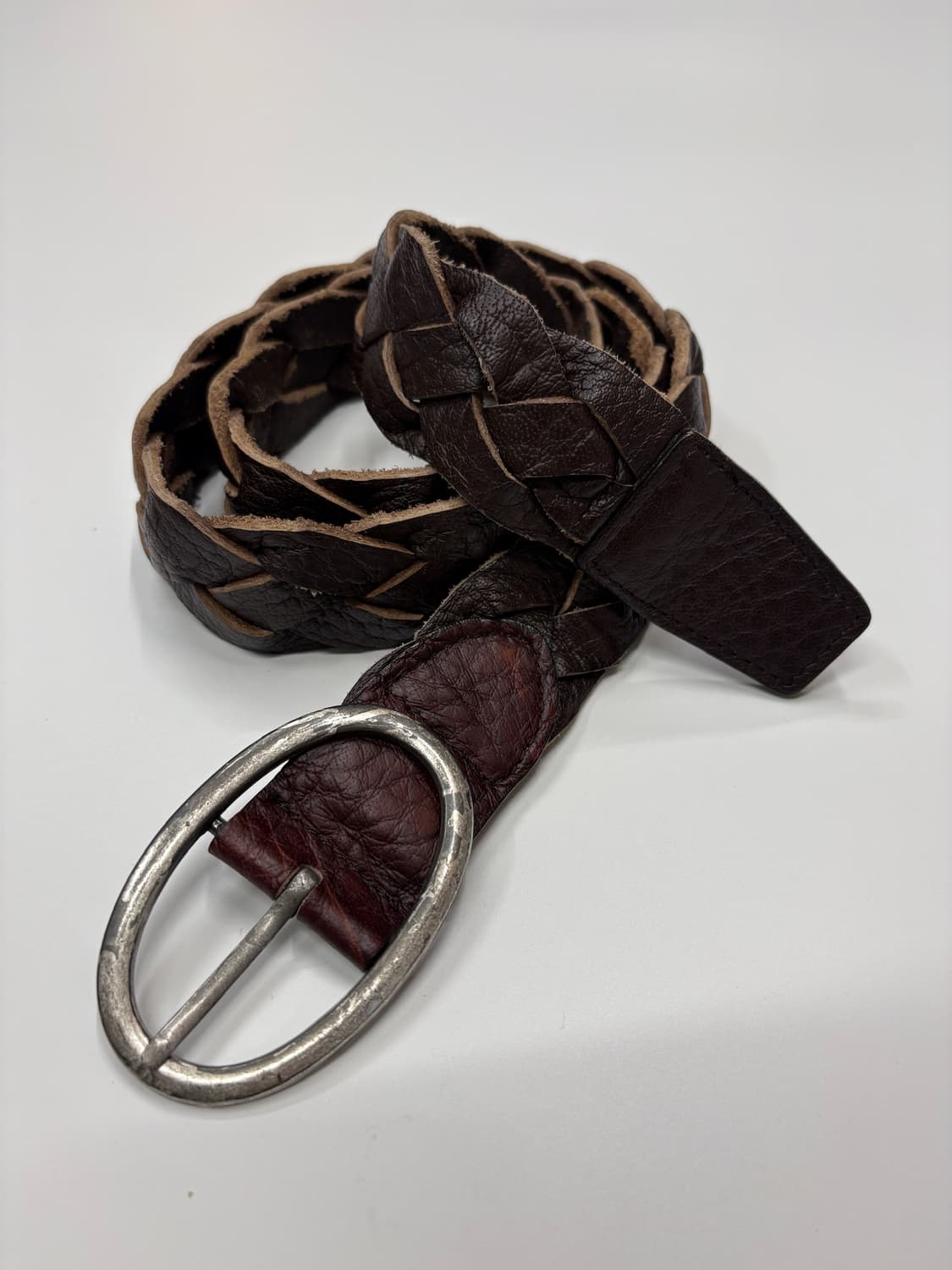 빈티지 브레이디드 위빙 벨트 Braided Leather Belt 상품이미지1