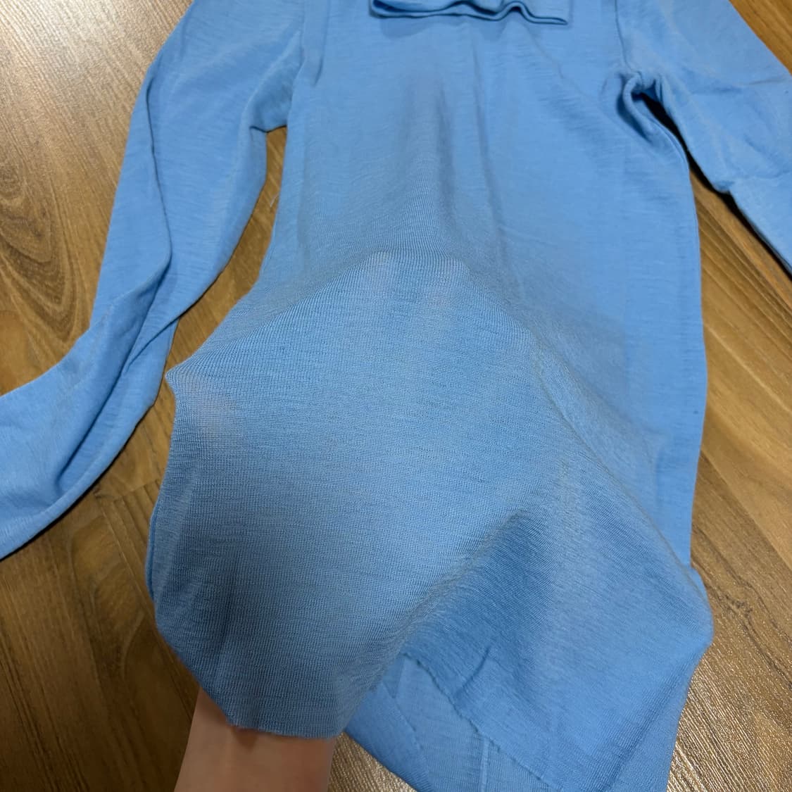 Cos 코스 메리노 울 터틀넥 탑 스카이블루 s 상품이미지6